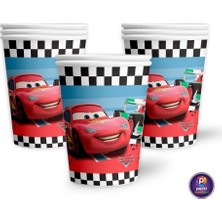 Cars Temalı 8 Kişilik Lüx Bardak