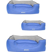 Patitex, Gri-Mavi,köpek Yatakları ,kedi Yatakları,gabardin Kumaş,yıkanabilir,yastıklı