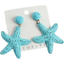 Waves And Pebbles Mavi Denizyıldızı Küpe