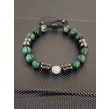 Orjinal Boyasız Diopsit -Damla Kehribar Doğaltaş Bileklik Takı Aksesuar