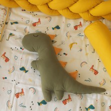 Dino Dinozor Temalı Uyku Seti – %100 Pamuk Müslin, Dino & Rex Yastıklı, Bebek ve Çocuk Odası Için