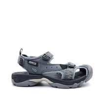 Humtto HM740093A Burnu Kapalı Gri Cırtlı Erkek Outdoor Trekking Spor Sandalet