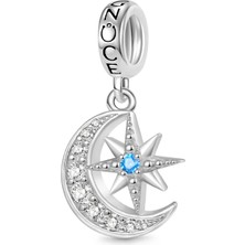 Gnoce Ay Yıldız Charm, 925 Ayar Gümüş