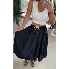 Eliss Butik Bel Lastikli Bol Paça Etek Pantolon