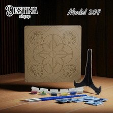 Destina Ahşap Mandala Boyama Seti-Ahşap Boyama-Model 207