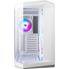 Msı Mag Pano 100R Pz Whıte 4X120MM Fan Temperli Cam Psu Yok Atx Panoramik Beyaz