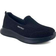 King Paolo 5182 Kadın Anatomik Günlük Ayakkabı-Siyah