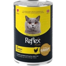Reflex Plus Sos Içinde Tavuklu Yetişkin Konserve Kedi Maması 400 Gr.gzpde