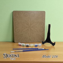 Destina Ahşap Mandala Boyama Seti