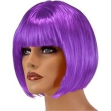 Kısa Mor Peruk Saç