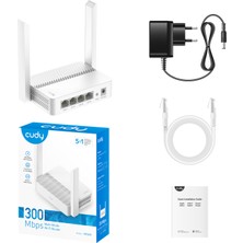 Cudy WR300 4 Port 10/100MBPS 300MBPS 2 Anten Masaüstü Wi-Fi Router