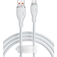 Baseus P10355703221-00 Pudding Hızlı Şarj Özellikli USB Type-C 100W Kablo 1.2m Beyaz