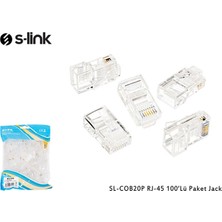S-Link SL-COB20P Rj-45 100 Lü Paket Jack Utp (Yeni Nesil)