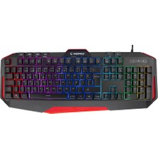 Rampage Kb-Rx7 Alpor Pro Siyah USB Rgb Aydınlatmalı Q Gaming Oyuncu Klavyesi