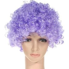 Mor Renkli Kıvırcık Peruk