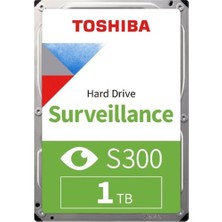 Toshiba 1tb HDWV110UZSVA 3.5" S300 5700RPM Sata-3 6.0gb-S 64MB 7-24 Güvenlik HDWV110UZSVA Harddisk