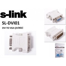 Belirtilmemiş S-Link SL-DVI01 DVI 24+5 M To VGA 15 F Çevirici Yüksek Performanslı Ağ Bağlantı Tipi