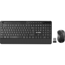 Everest KM-9676 Siyah Multimedya Tablet-Telefon Standlı Klavye + Mouse Set