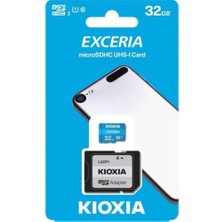 Belirtilmemiş Kioxia 32GB Exceria UHS-I C10 100MB-SN MikroSDHC Hafıza Kartı Yüksek Performanslı ve Enerji Verimli
