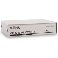 S-Lınk 4port MSV-1415 2x 15PIN Dsub 1920X1440 150MHZ Vga,video Splitter