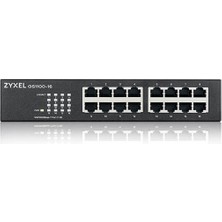 Zyxel 16PORT GS1100-16 V3 Gıgabıt Yönetilemez Switch Masaüstü