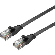 Unıtek Cat6 Patch Kablo 10MT Flat 1gbps, Siyah (C1813GBK)