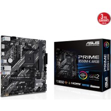 Asus Prıme B550M-K Argb Ddr4 5100(OC) Am4 HDMI Dp 2xm2 Usb3.2 Matx