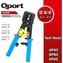 Qport RJ45 - RJ11- RJ12 Yeni Nesil EZ-RJ45 Pense (Q-Pen6)