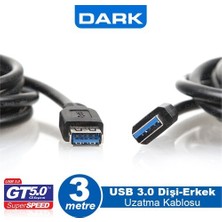 Dark 3 Metre Uzatma Kablo USB 3.0 A Tip (DK-CB-USB3EXTL300)