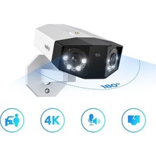 Reolınk 8mp Panoramik 3,2mm Duo 2 Ip Güvenlik Kamerası Poe IP65, Renkli