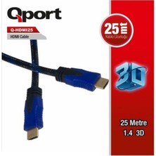 Qport Q-HDMI253 25METRE HDMI Kablo 2.0 4K Altın Uç