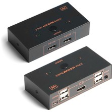 Dark 2x HDMI 4x USB Kvm 4k/30 Hz Switch [DK-AC-KVMHD01]