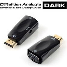 Dark HDMI To VGA ve Ses Aktif Dijital-Analog Dönüştürücüsü
