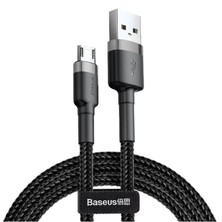Baseus Cafule Sıyah 2.4A USB To Mıcro USB 1 Metre Şarj Kablosu Camklf-Bg1