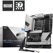 Msı Pro Z790-A Max Wıfı Ddr5 7800MHZ 1xhdmı 1xdp 4xm.2 USB 3.2 Atx 1700P (12. / 13. ve 14. Nesil Işlemci Uyumlu)