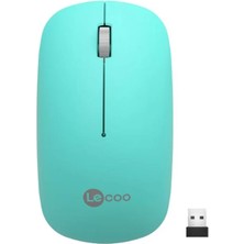 Lecoo USB Optik Kablosuz Mouse Turkuaz WS214-T
