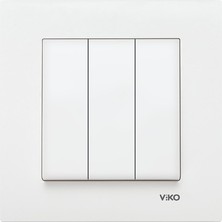 Viko Karre Beyaz 3lü Anahtar (4 Adet)