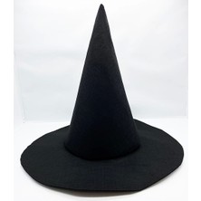 Siyah Renk Keçe Cadı Şapkası