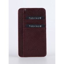 Fabrika Bordo Kadın Kartlık Frk 528 Flt Deri Bordo