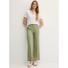 Benetton V Yaka Bej Kadın T-Shirt 37UJD401Q