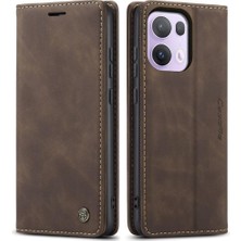 BDT Boutique Oppo Reno 13 Pro Flip Folio Kitap Için Flip Case Vintage Pu Deri Kılıf (Yurt Dışından)