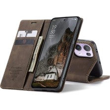 BDT Boutique Oppo Reno 13 Pro Flip Folio Kitap Için Flip Case Vintage Pu Deri Kılıf (Yurt Dışından)