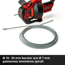 Einhell  Akülü Boru Açma Makinesi TE-DA 18/760 Li-Solo Power X-Change (18 V, Li-Ion, 7,6 m temizlik spirali, 16-55 mm çapındaki borular için uygun, akü ve şarj cihazı dahil değildir) - 4514160