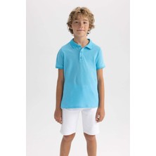 DeFacto Pike Kısa Kollu Basic Düz Polo Tişört Erkek Çocuk B0668A8NS