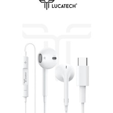 Lucatech iPhone 16 / Xiaomii 14T / Samsung S25 Uyumlu Type-C Girişli Kablolu Kulaklık