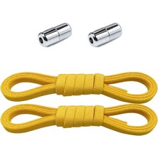 Ayarlanabilir 1 Çift Sarı Vidalı Kapsül Uçlu 6 mm Lastik Pratik Bağcık