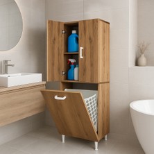 Azzuri Azzuri Home Çok Amaçlı Kirli Çamaşır Sepetli Banyo-Mutfak-Erzak Dolabı Atlantik Çam