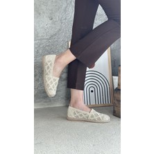 Mayfair Bej Dantel Detaylı Espadril