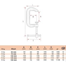 Bulut Kazancı Işkencesi Döküm C Tipi 3 Inç 75 mm