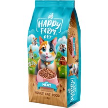 Happy Farm Etli Kedi Maması 15KG